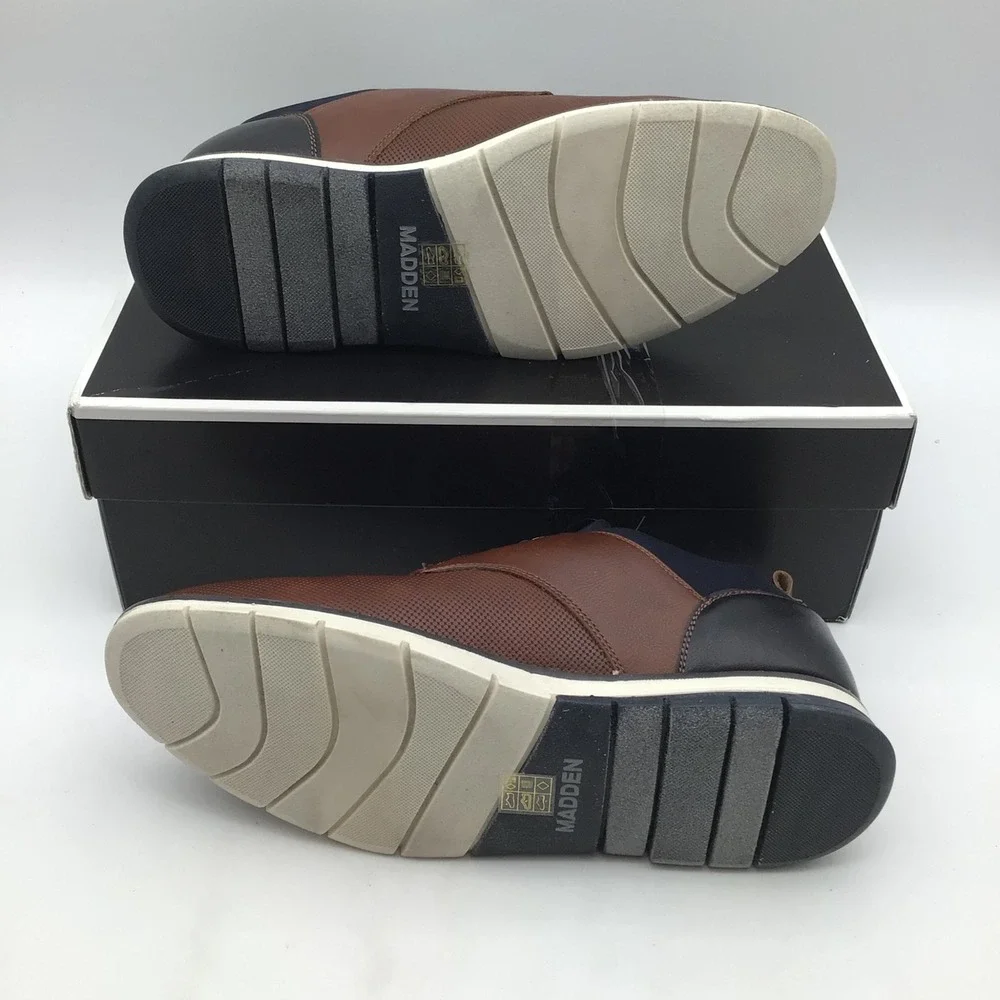 Madden MLYDDON Mens Cognac Navy Hybrid Dress‎ Oxford Sneaker Size 10 NEW